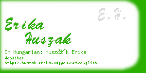 erika huszak business card